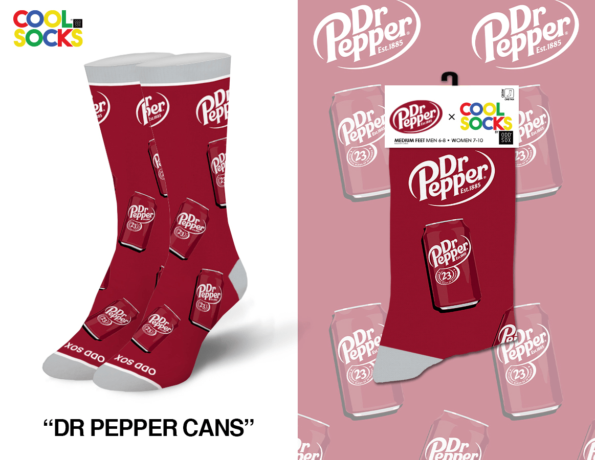 Dr Pepper Cans - Womens Crew Folded